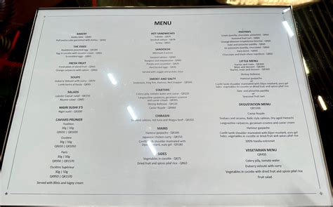 louis vuitton lounge menu.